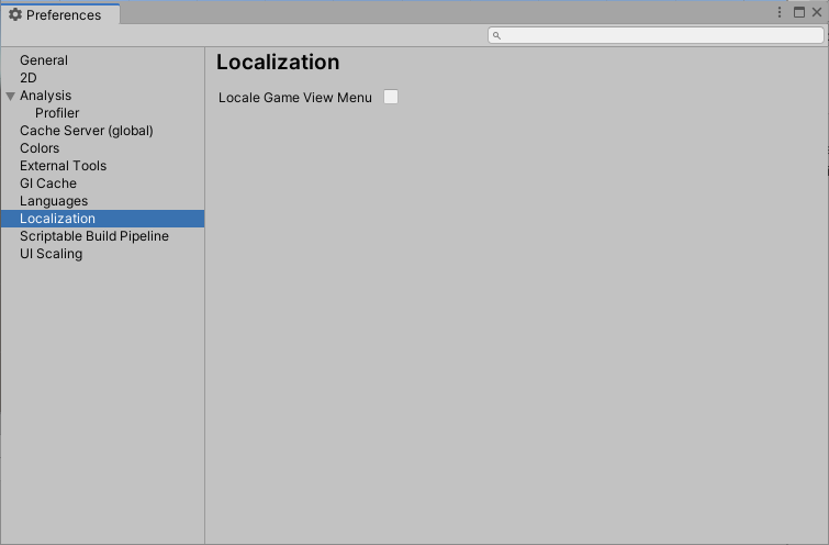 Game View Locale Menu option