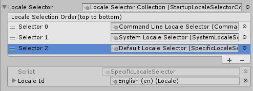 Locale Selector editor.