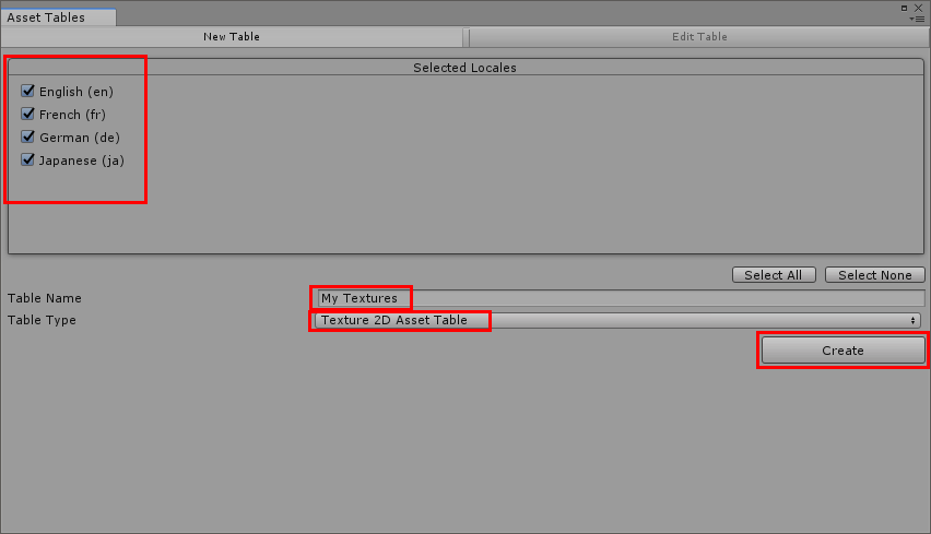 Creating Texture2D Asset Tables.