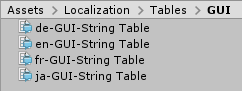 String Table Assets.