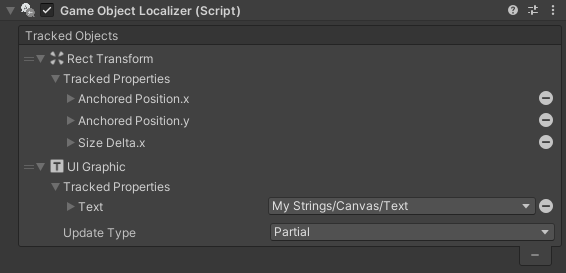 The GameObject Localizer component.