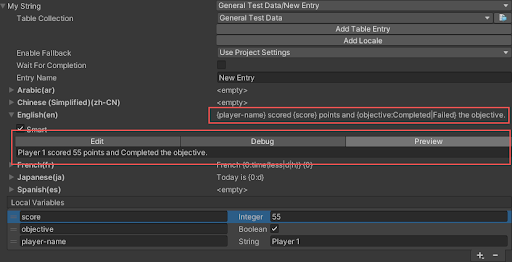 Example of a Local Variable being Previewed in the Editor. .