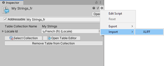 Importing into a String Table.