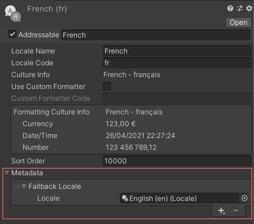 Example of a French Locale configured to fallback to English.