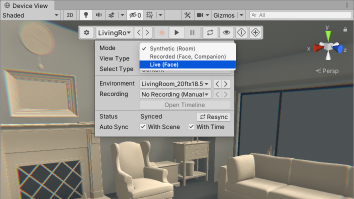 Device view in Unity MARS