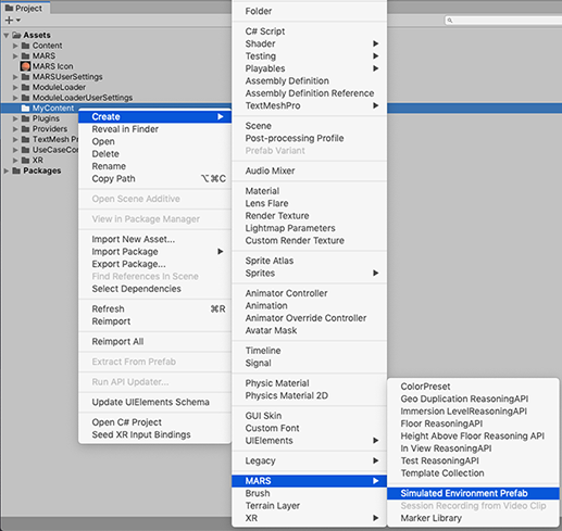 Creating a new simulated environment