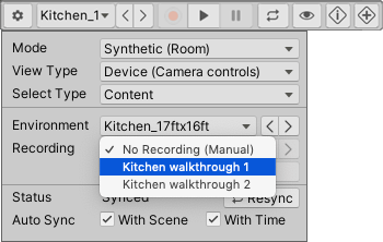 Device View menu bar