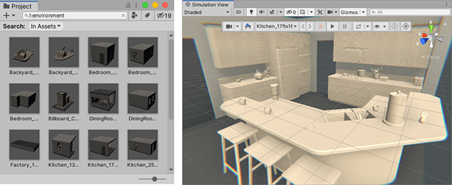 Searching for prefabs tagged with the 'Environment' label