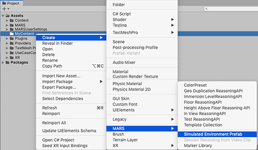 Creating a new simulated environment