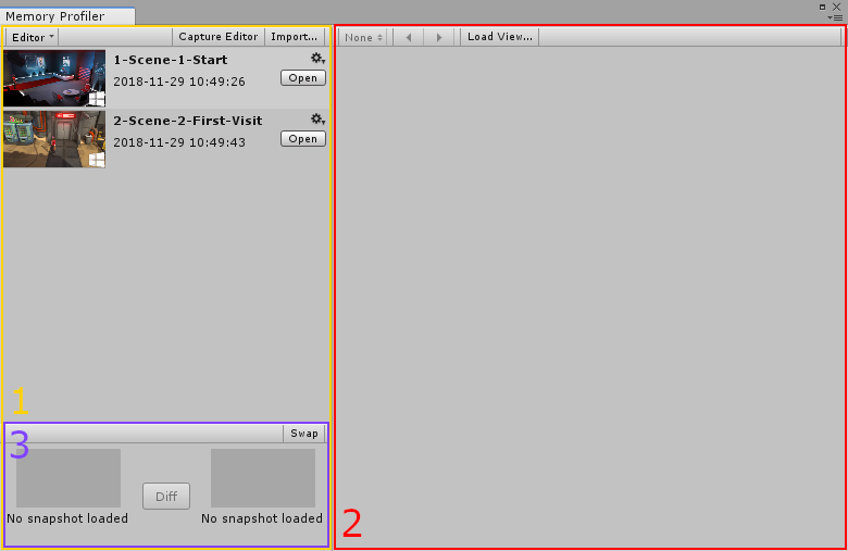 Memory Profiler window breakdown