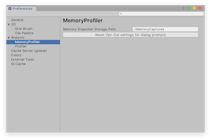 Memory Profiler Preferences