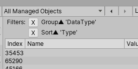 Diff All Objects Table Filtered in Memory Profile window