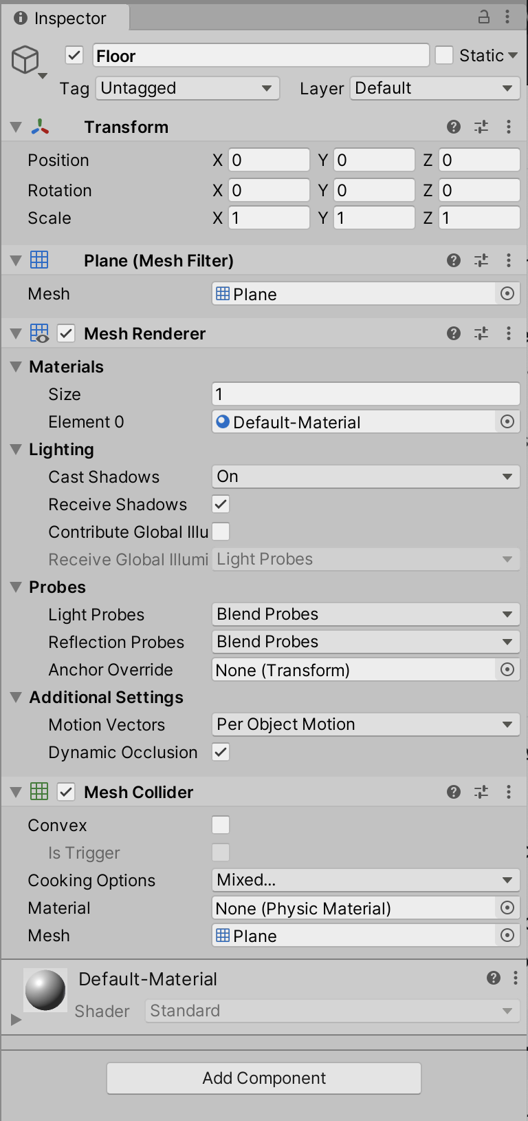 Floor Inspector window