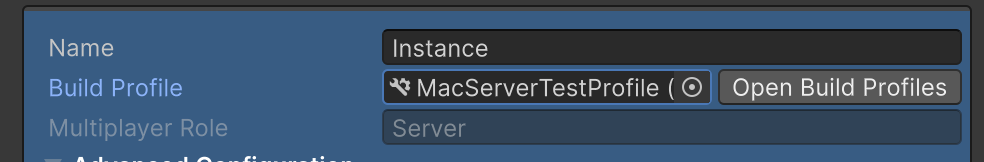 Server build profile example