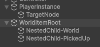 Tree view of nested GameObject children
