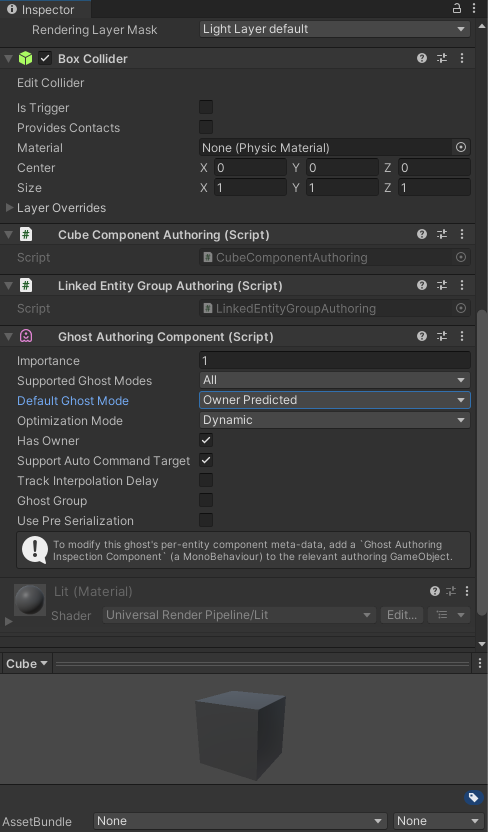 Ghost Authoring Component