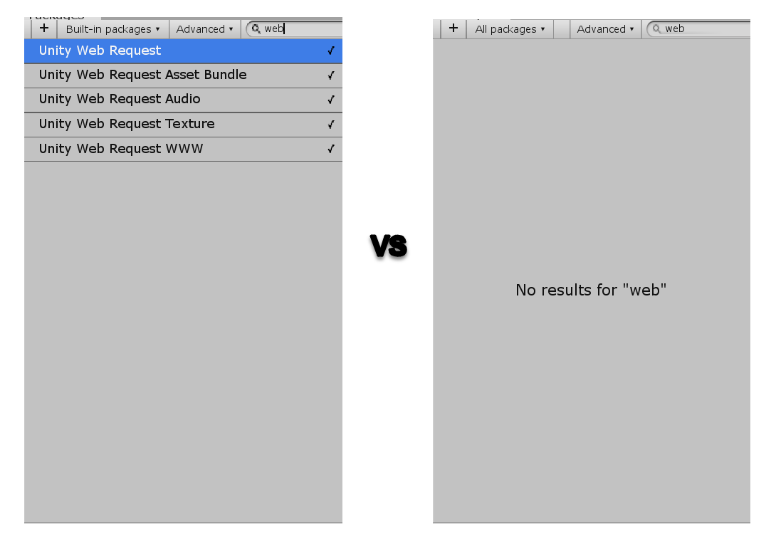 Built-in package scope