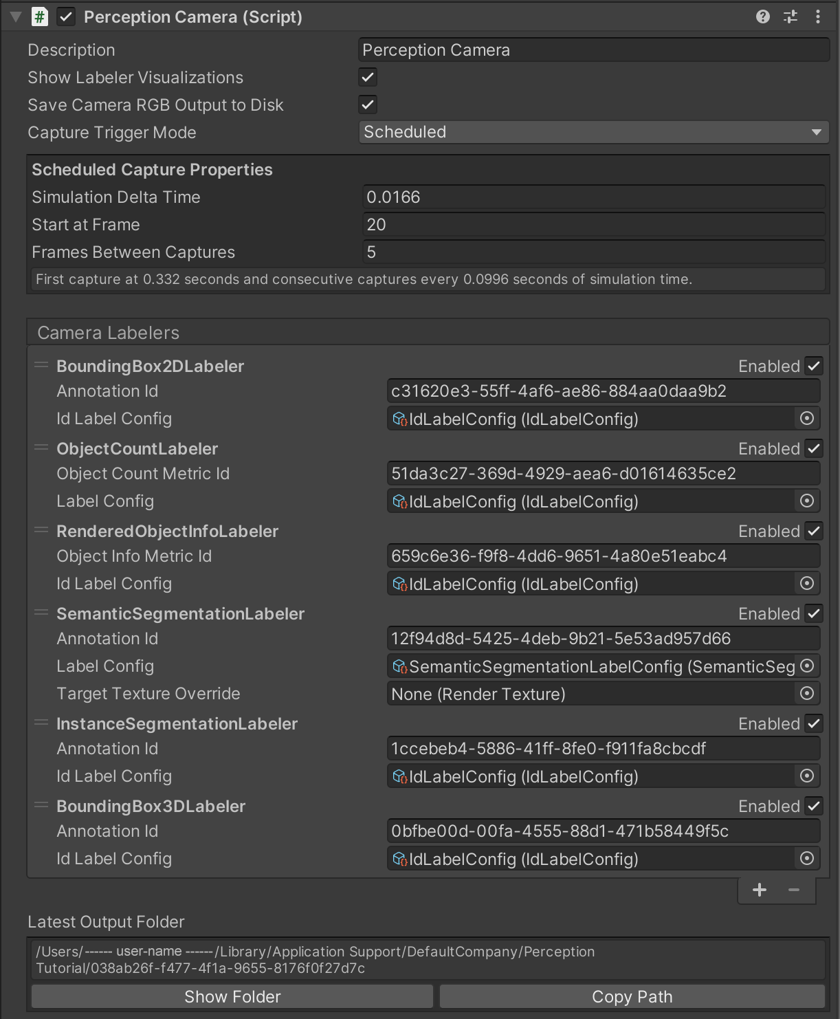 The Perception Camera Component | Perception | 0.8.0-preview.3