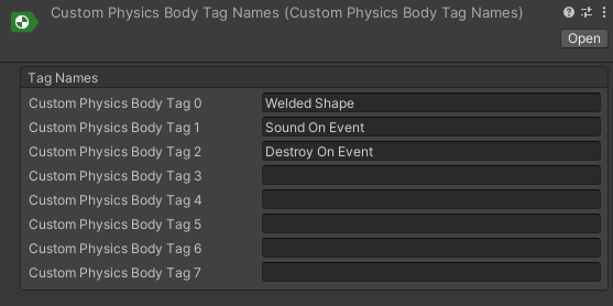 custom physics body tags names