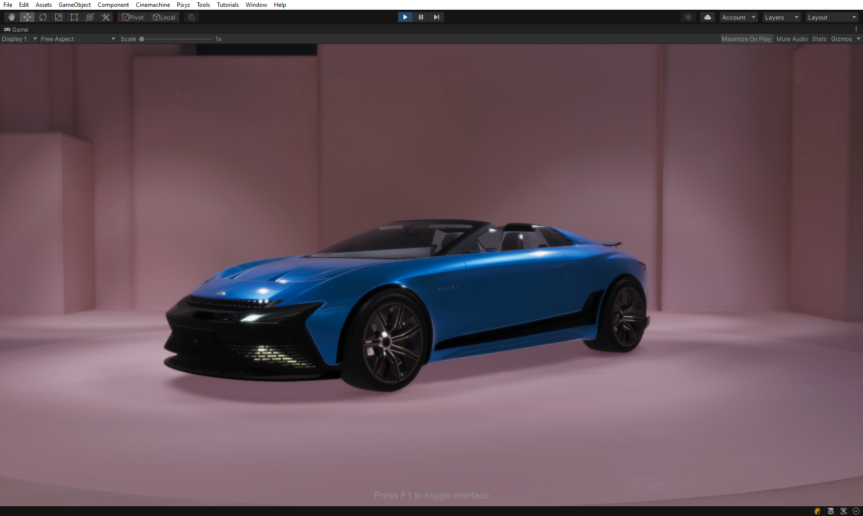 The car model has very precise details and light is cast in a realistic way.