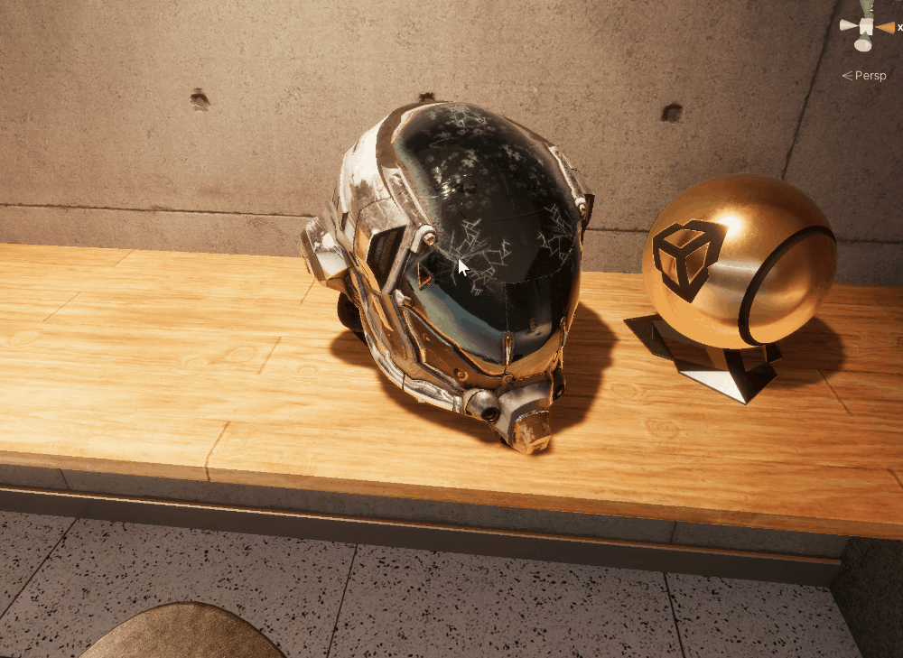 Processing results for a helmet, side by side