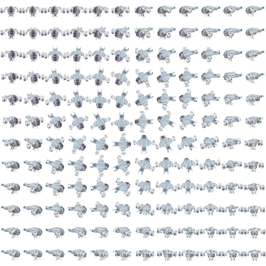 An impostor albedo map, before post process