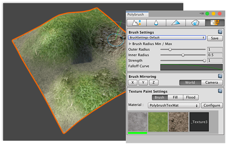 Unity blending. Mirror texture Blender.