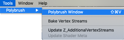 Polybrush menu