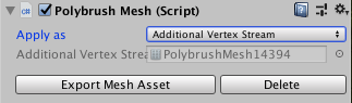 Additional Vertex Streams in the Inspector window