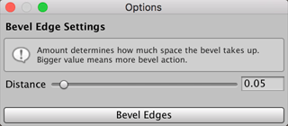 Bevel Edge options