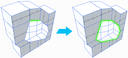 Start with one edge selected, grow selection around hole