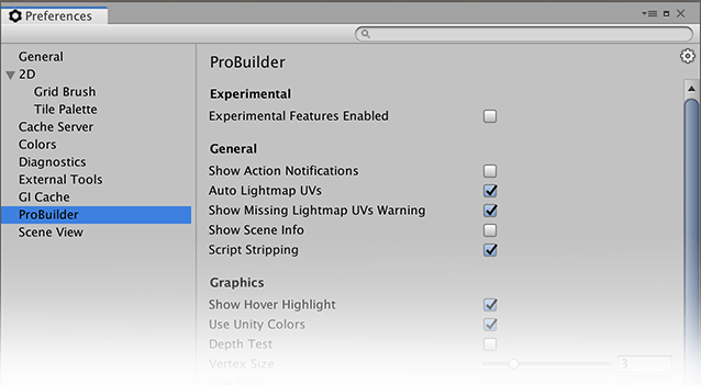 Preferences Window