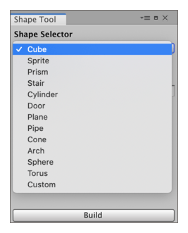 Shape Tool properties