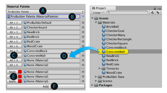 Material Palette section