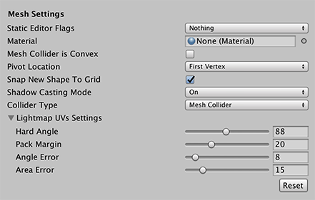 Mesh Settings section