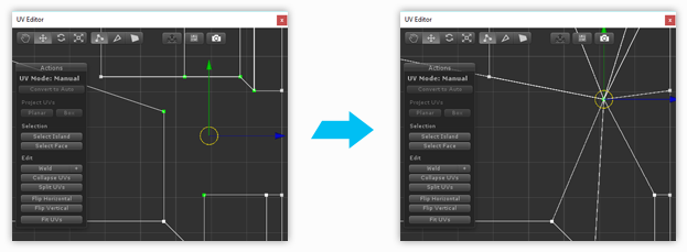 Reduce vertices selected across multiple islands to a single vertex