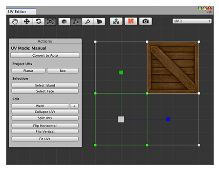 UV Editor in Manual UV mode