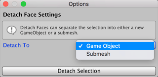 Detach Face options
