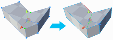 Insert a new edge between two vertices on a face