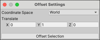 Offset Elements options