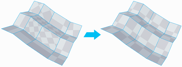 Planar projection onto a 2-dimensional Mesh