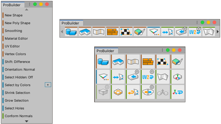 Text vs Icon modes