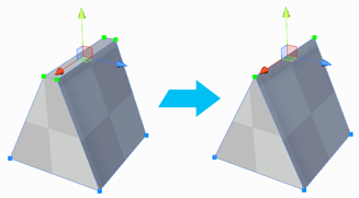 Reduce flat narrow face to a single edge on top of Mesh