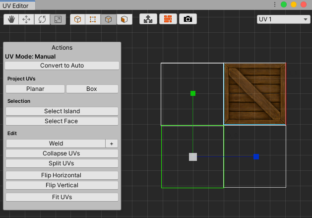 UV Editor in Manual UV mode