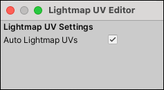 The Lightmap UV Editor window