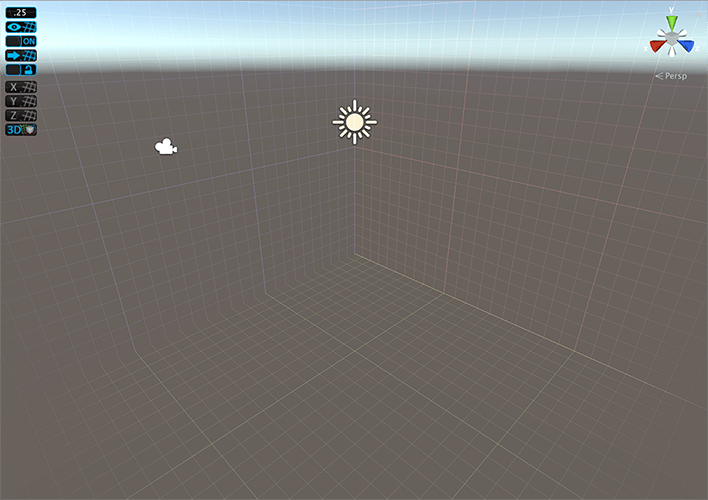 ProGrids displays the grids on the three axes with different colors