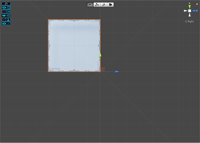 Orthographic lines appear when angle visibility is enabled