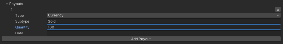 Populating **Payouts** fields for Products in the **IAP Catalog** GUI