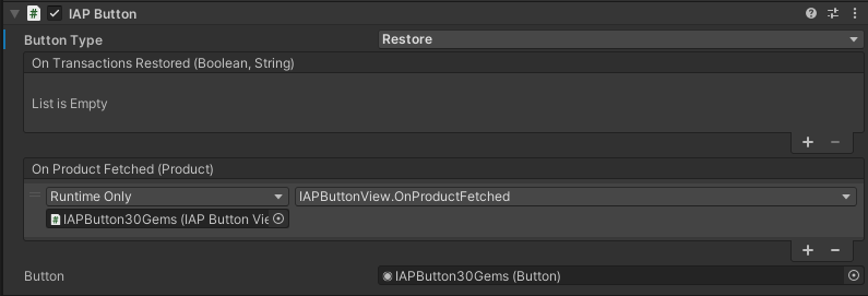Modifying an IAP Button to restore purchases