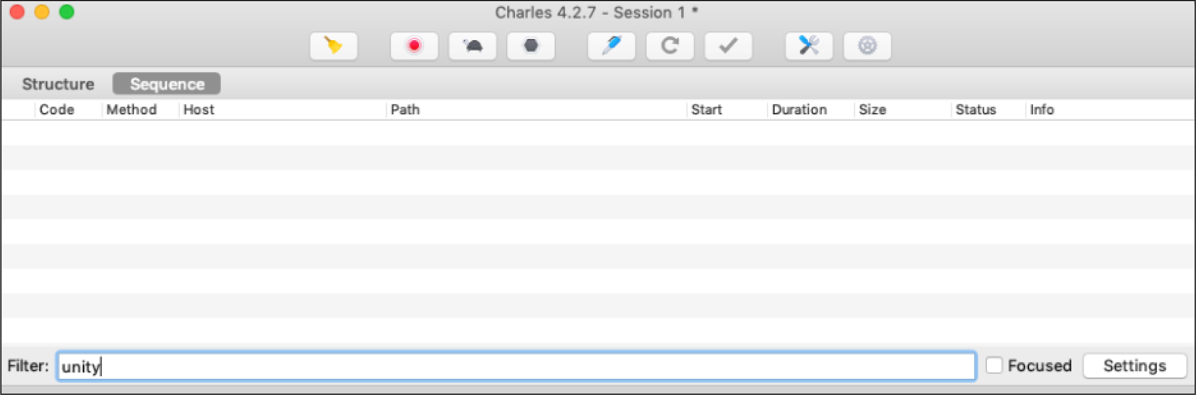 Opening Charles proxy to verify custom IDs.